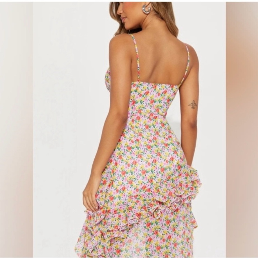 Floral Ruffle Hem Maxi Dress - Picture 2 of 4